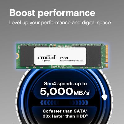 SSD Crucial E100 1TB PCIe Gen4 M.2 NVMe - Imagen 2