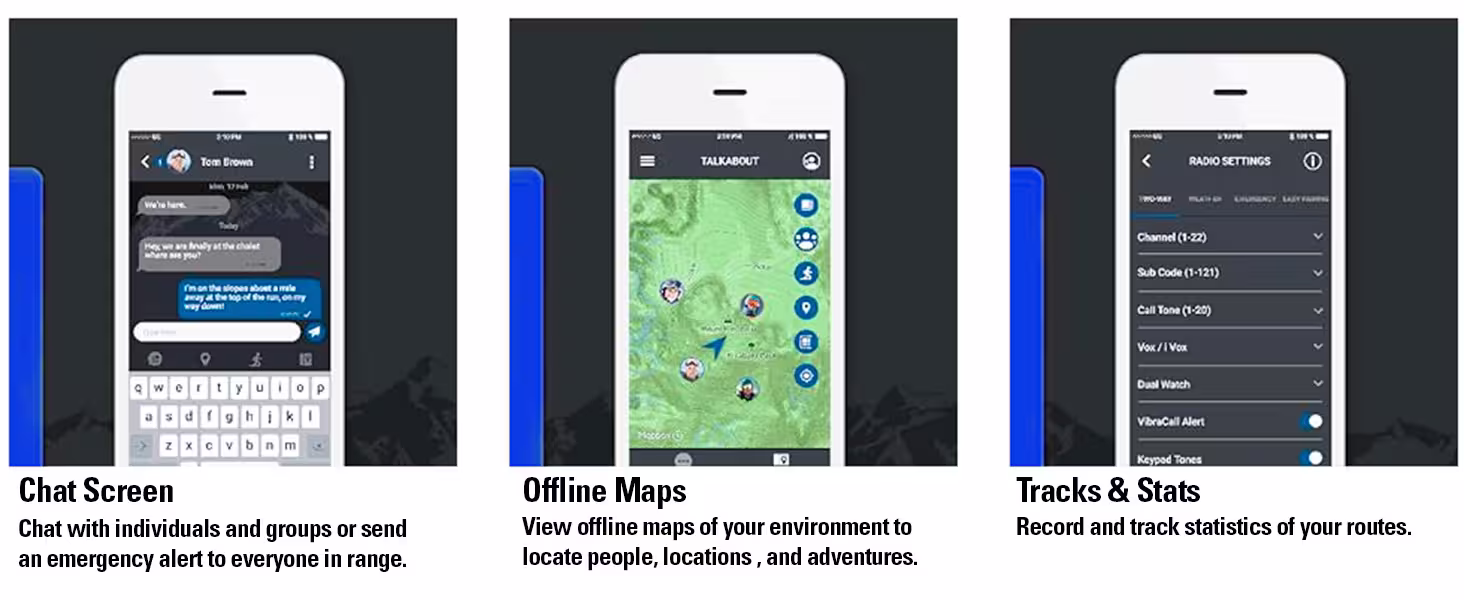 Radios Motorola T802 Talkabout Recargables 35 Millas Negro Azul