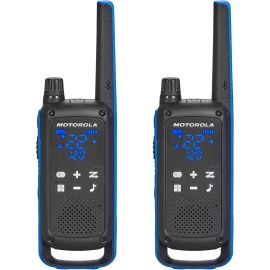 Radios Motorola T802 Talkabout Recargables 35 Millas (Negro/Azul)