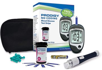 Glucómetro Prodigy Kit Completo con 50 Cintas, Control Diabetes
